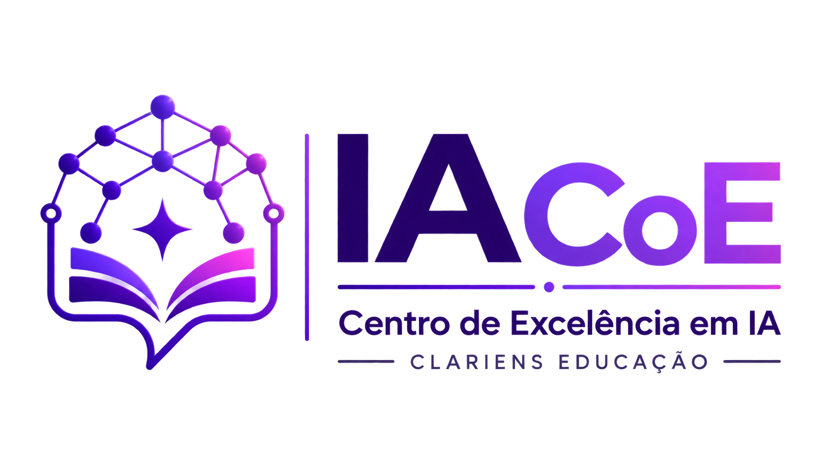 Logo colorido do IA CoE da Clariens Educação